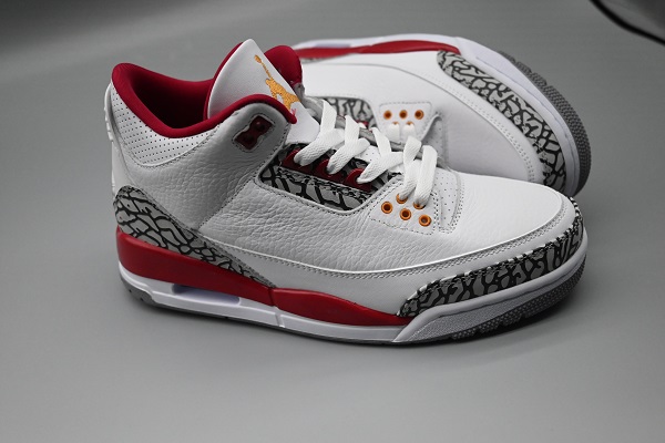 Men's Running weapon Air Jordan 3 White/Red Shoes 051